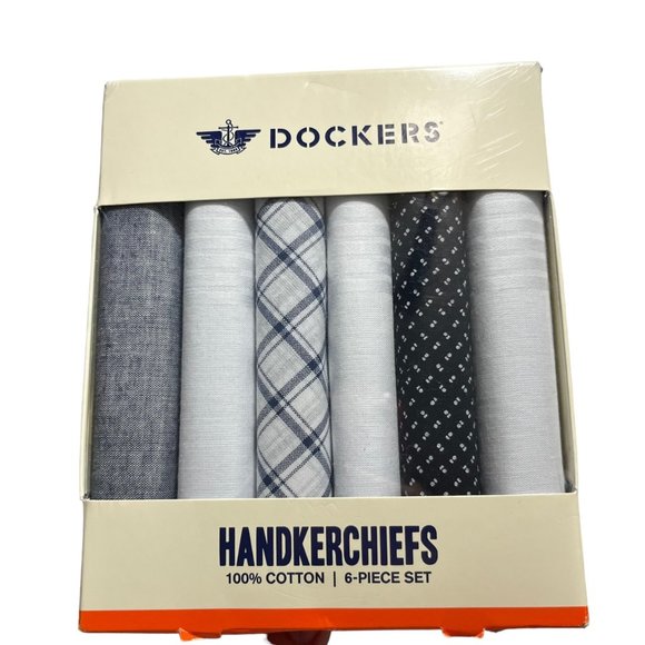 Dockers Accessories New Dockers Mens Handkerchiefs Set 6 Pack 0